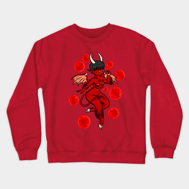 Devil Bubbles Crewneck Sweatshirt by JenniferSmith